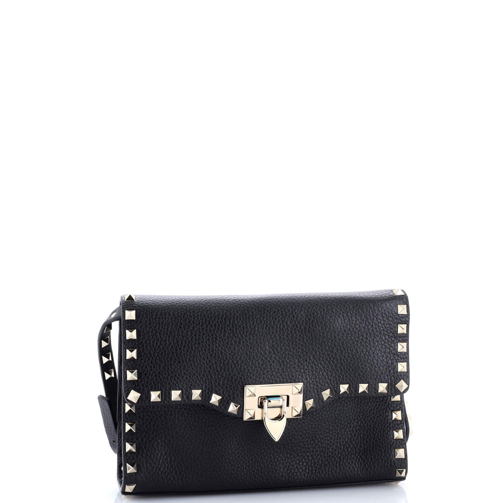 Rockstud Flip Lock Flap Bag Leather Medium