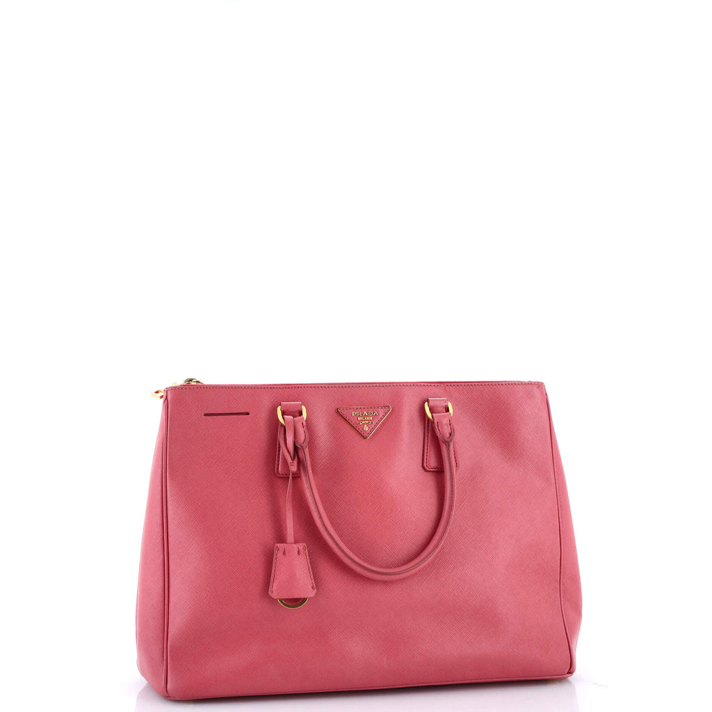 Double Zip Lux Tote Saffiano Leather Large