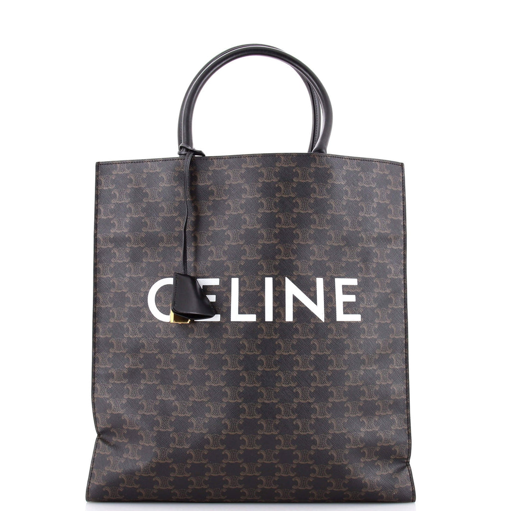 Vertical Cabas Tote Triomphe Coated Canvas Large