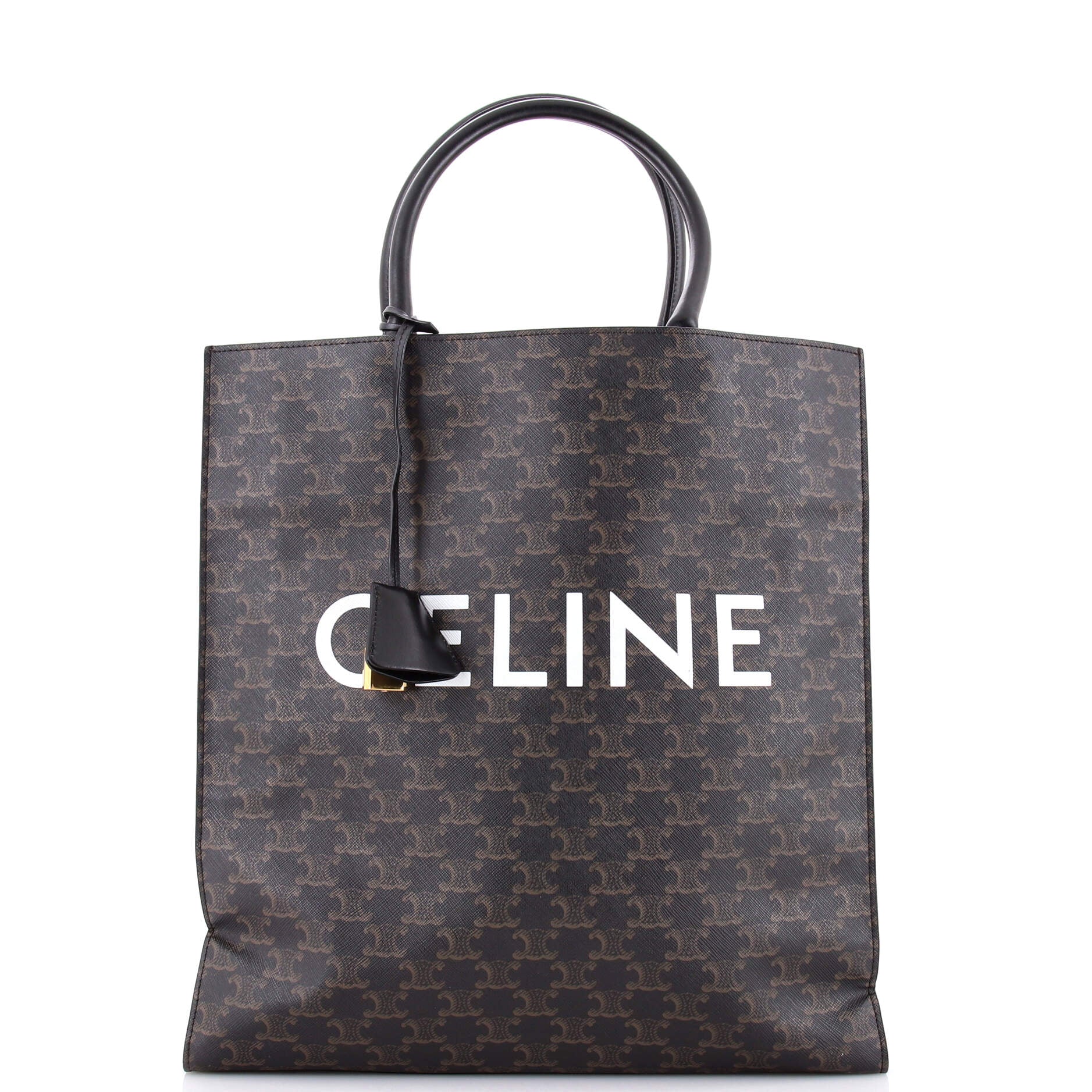 Vertical Cabas Tote Triomphe Coated Canvas Large