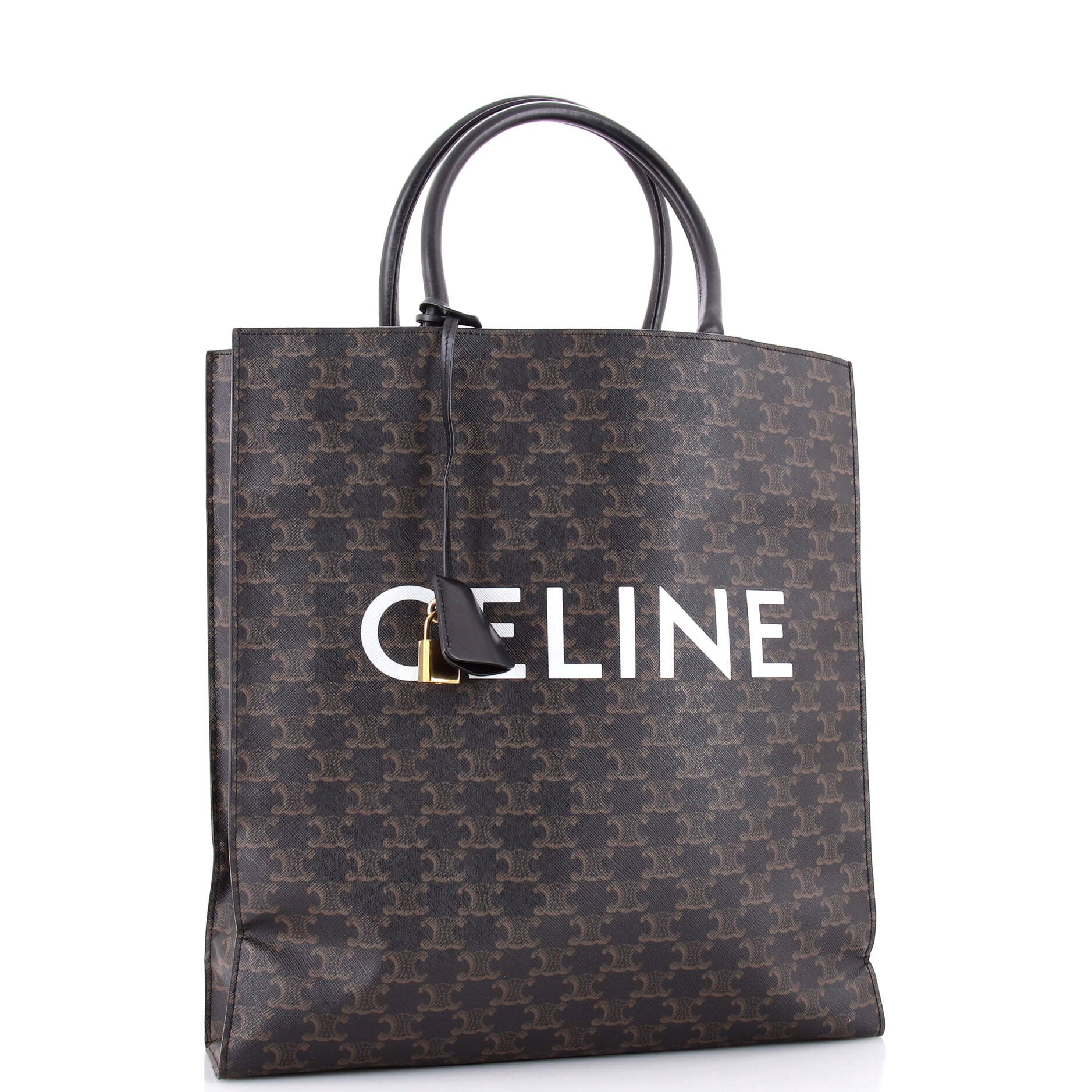 Vertical Cabas Tote Triomphe Coated Canvas Large