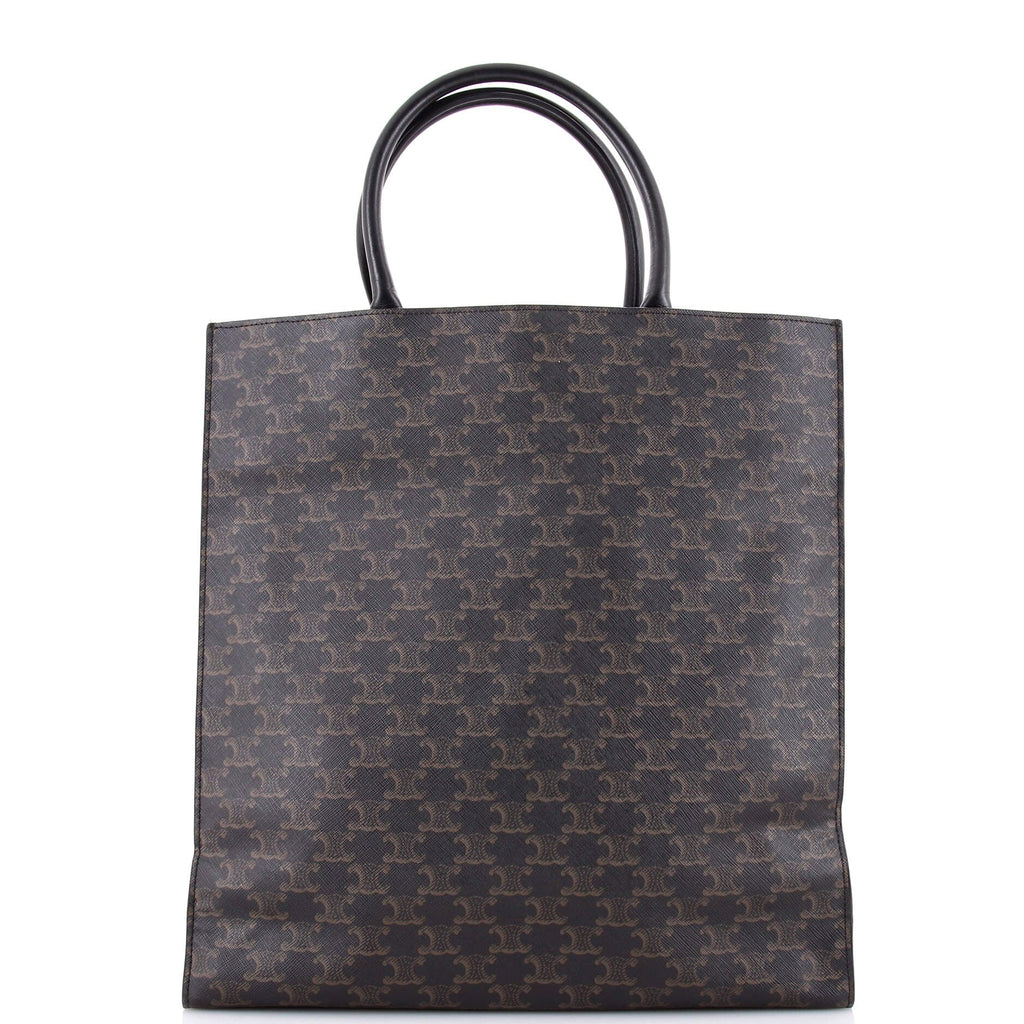 Vertical Cabas Tote Triomphe Coated Canvas Large
