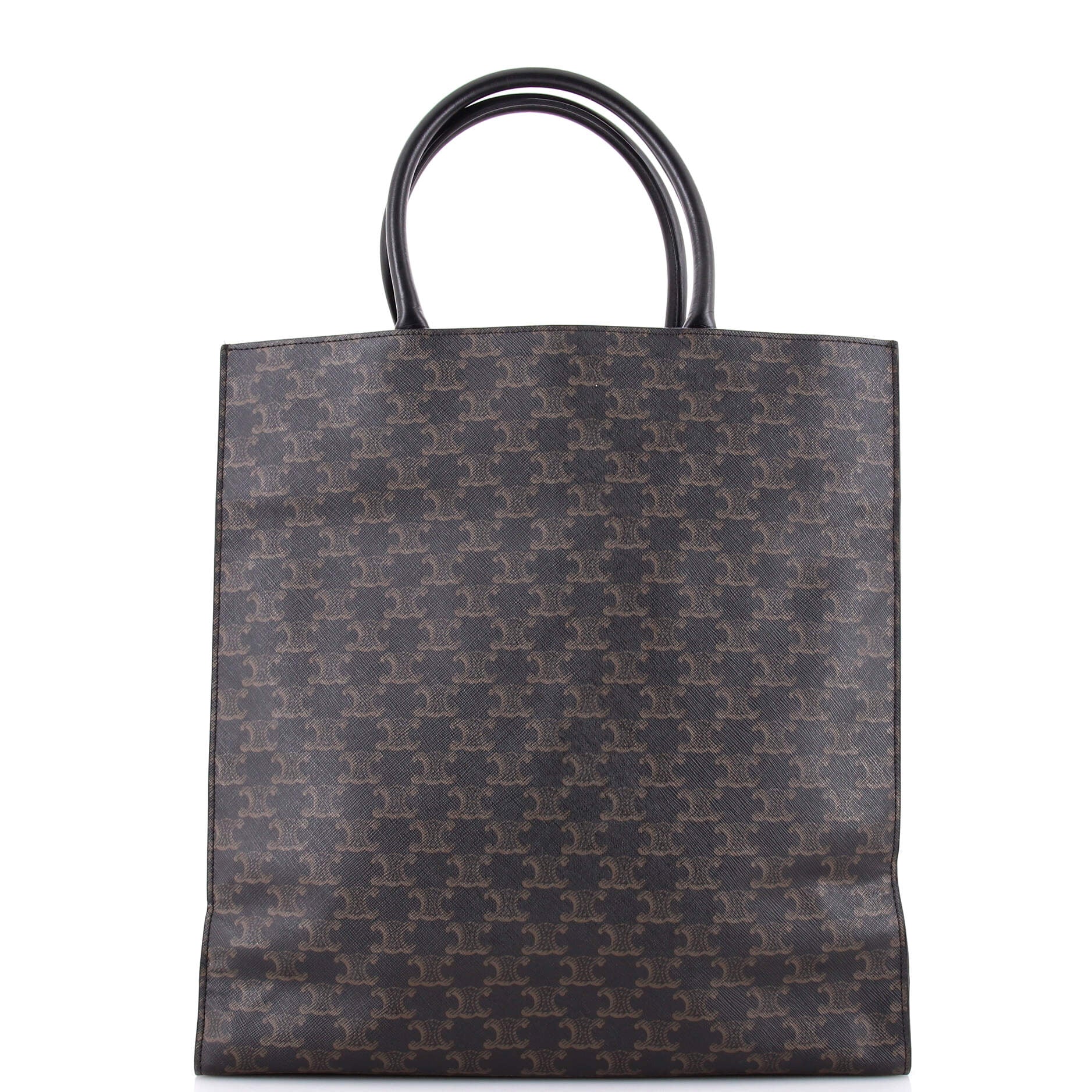 Vertical Cabas Tote Triomphe Coated Canvas Large