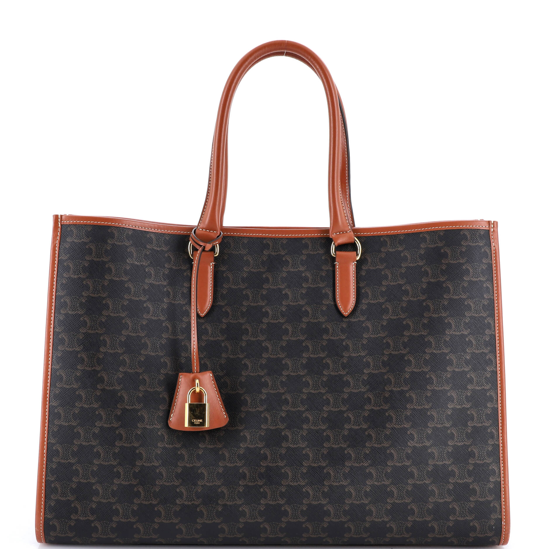 Horizontal Cabas Tote Triomphe Coated Canvas