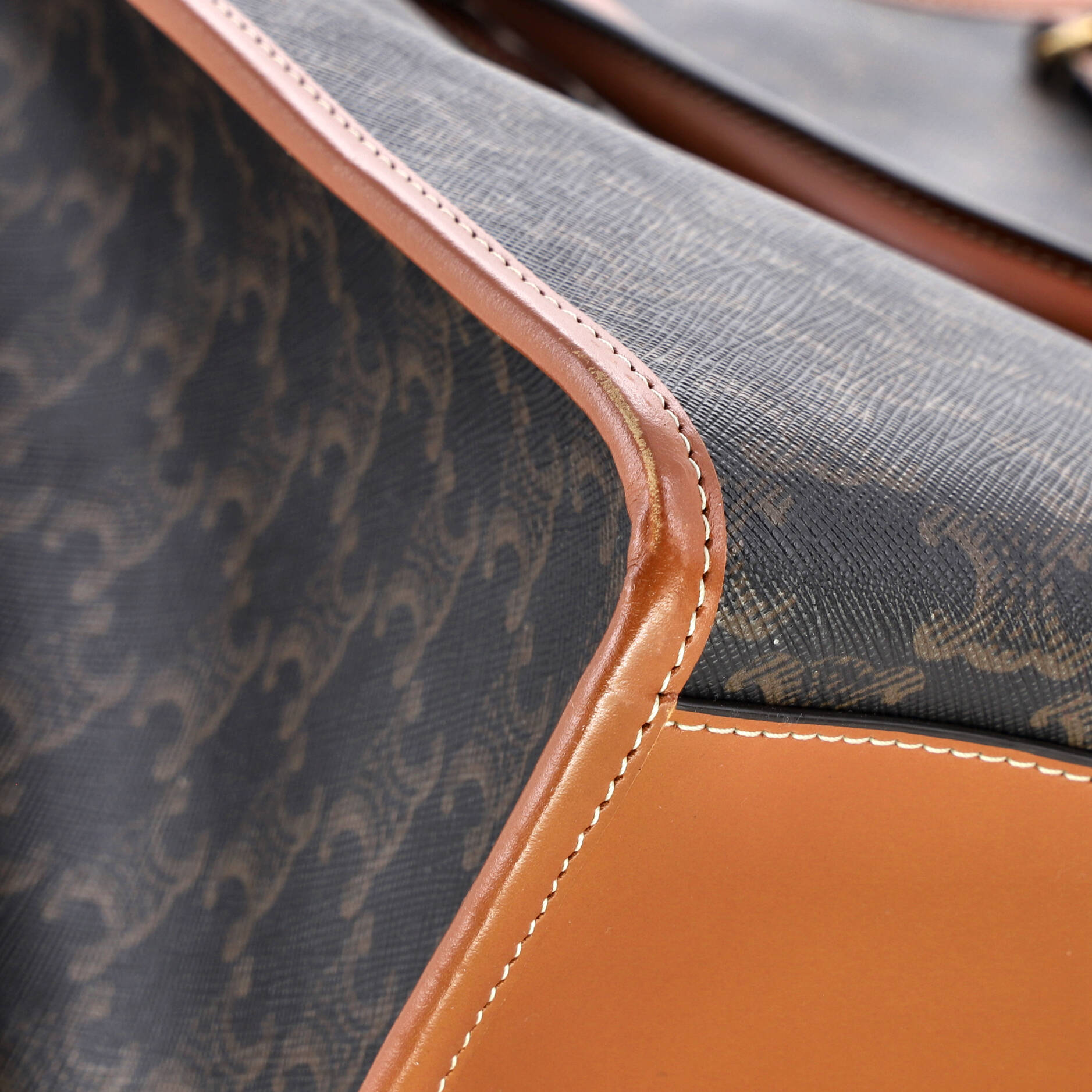 Horizontal Cabas Tote Triomphe Coated Canvas