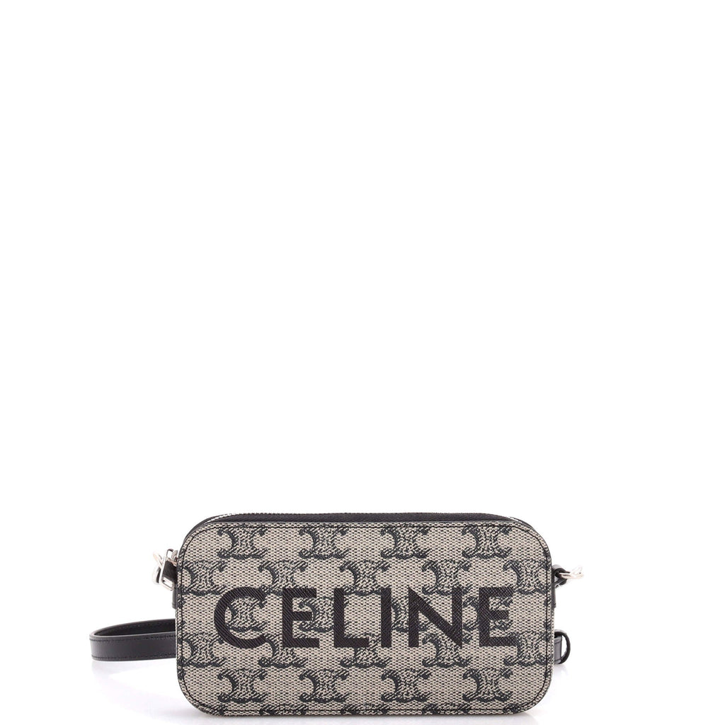 Horizontal Pouch Crossbody Bag Logo Triomphe Coated Canvas