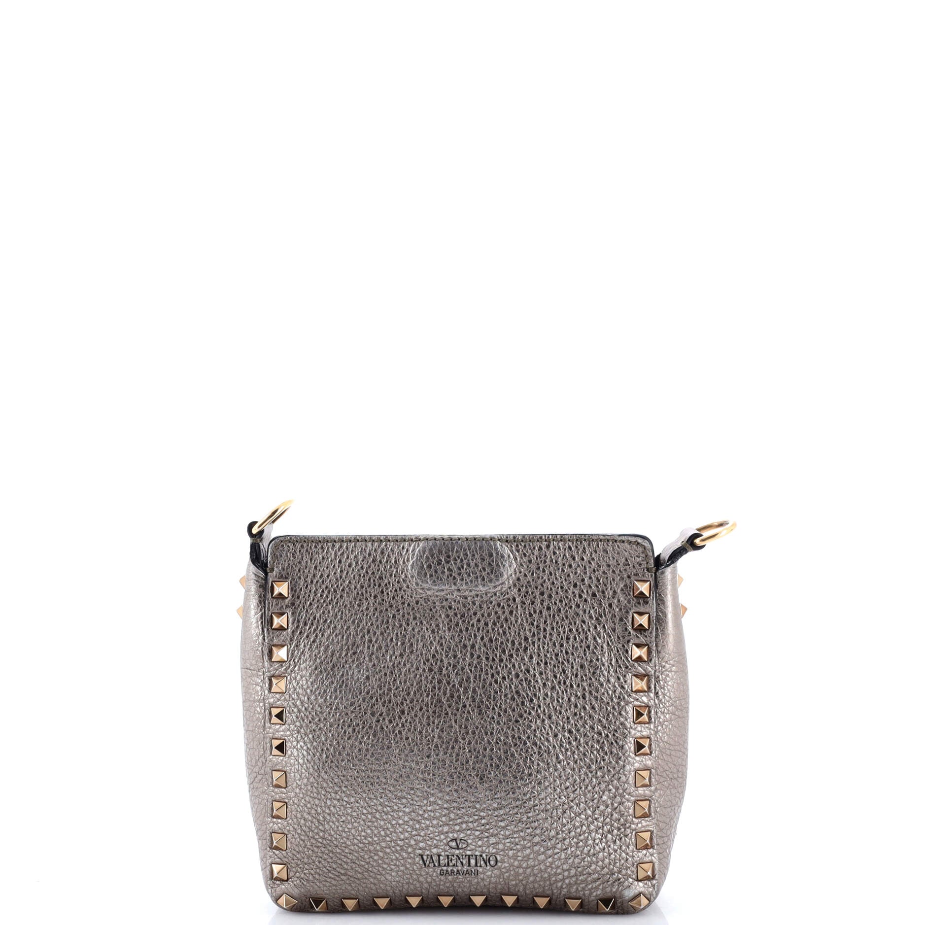 Rockstud Flip Lock Messenger Bag Leather Mini