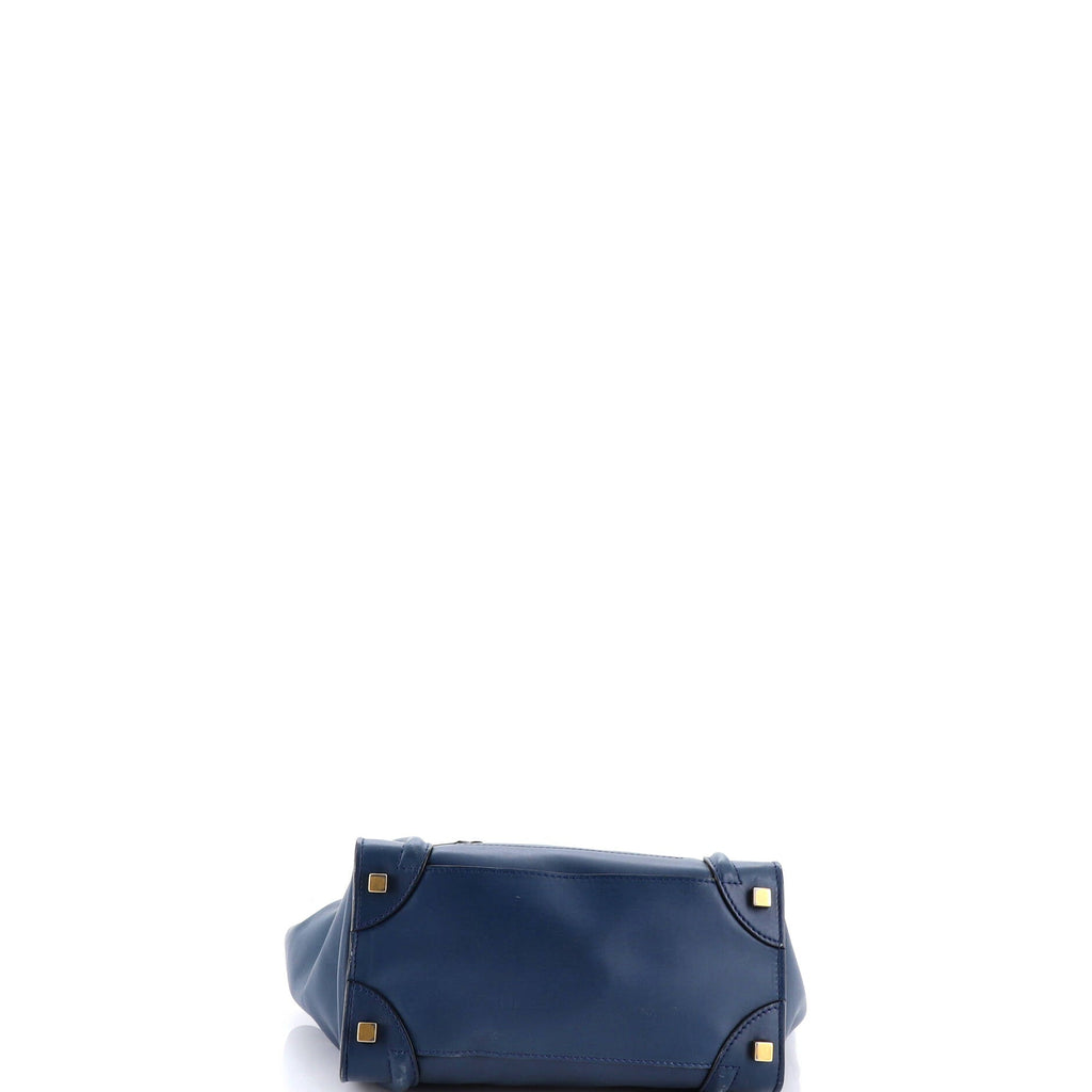 Bicolor Luggage Bag Leather Micro