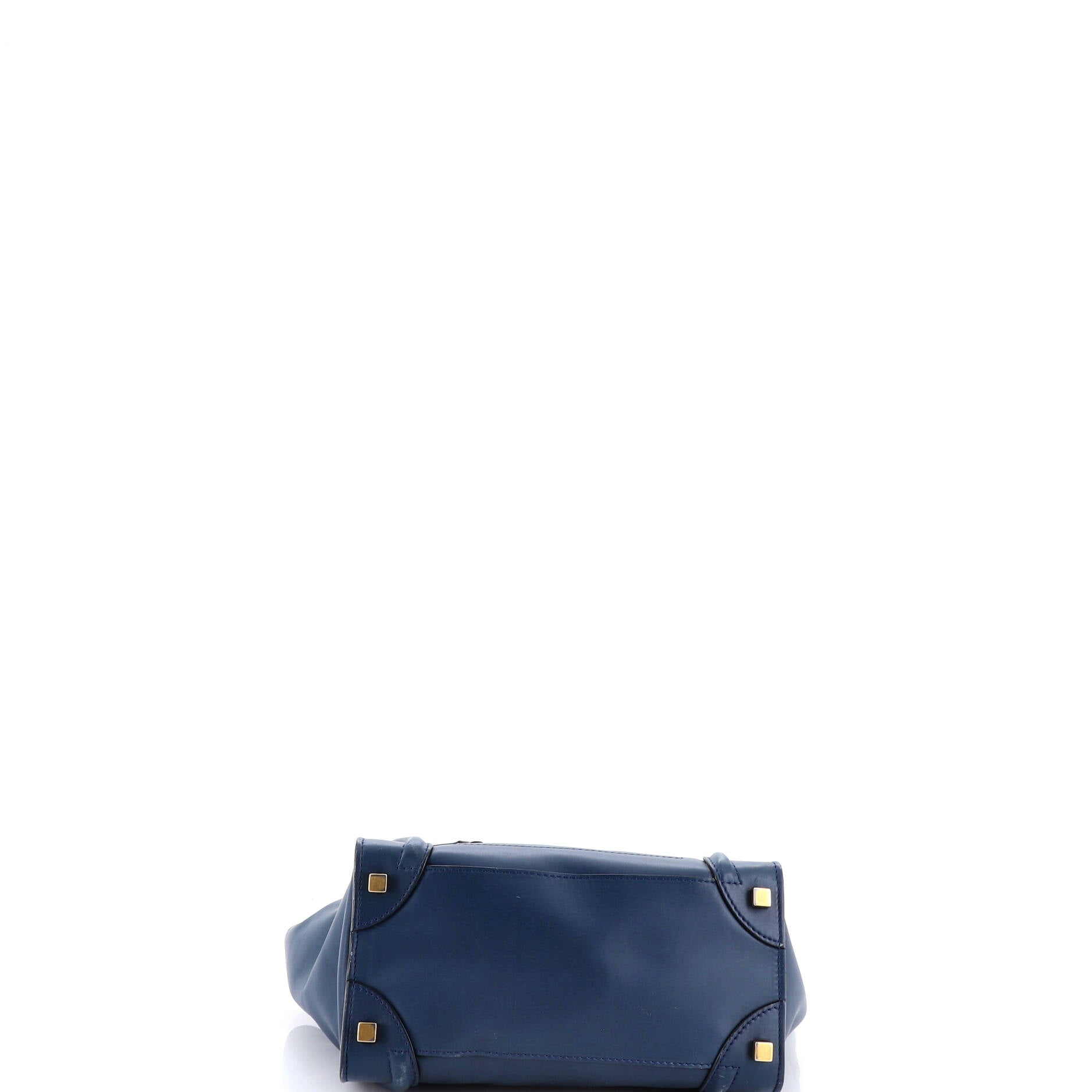 Bicolor Luggage Bag Leather Micro