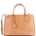 Double Zip Lux Tote Saffiano Leather Medium