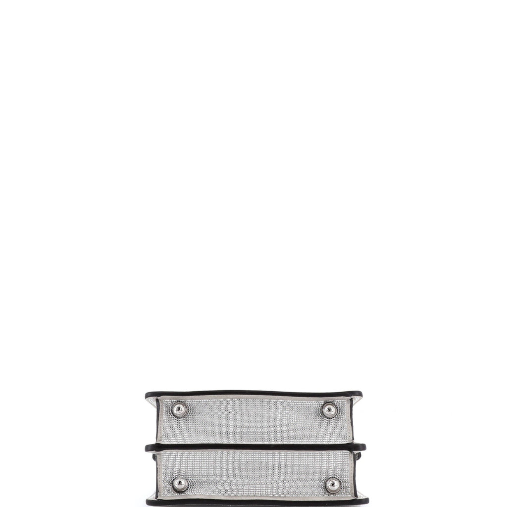 Peekaboo ISeeU Bag Zucca Crystal Embellished Suede Petite
