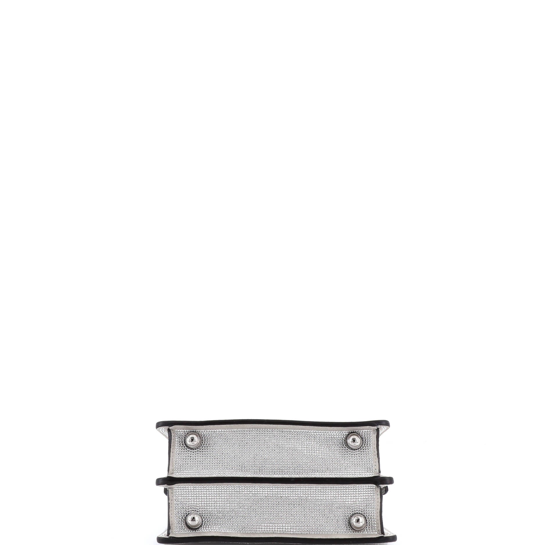 Peekaboo ISeeU Bag Zucca Crystal Embellished Suede Petite