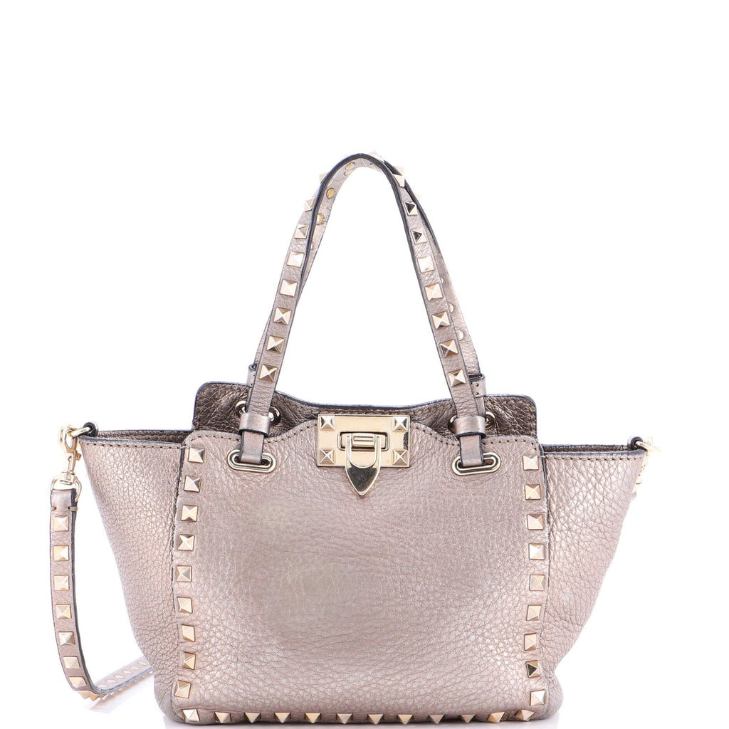 Rockstud Tote Pebbled Leather Medium