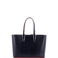 Cabata East West Tote Crocodile Embossed Leather Small