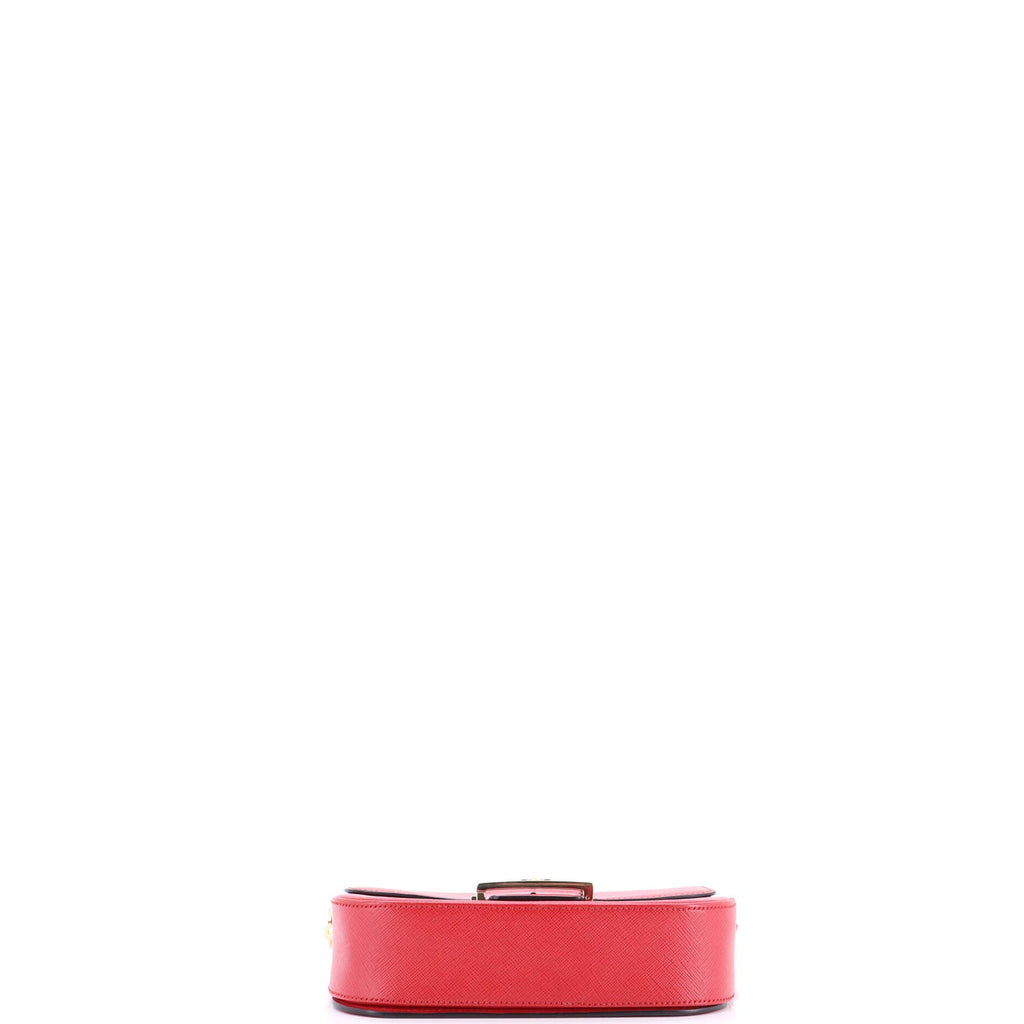 Embleme Flap Bag Saffiano Leather Small