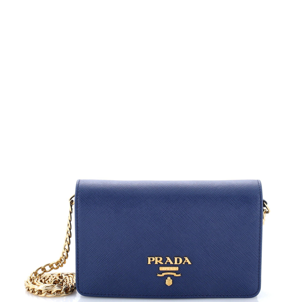 Chain Wallet Crossbody Saffiano Leather
