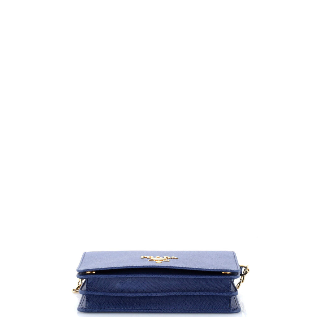 Chain Wallet Crossbody Saffiano Leather