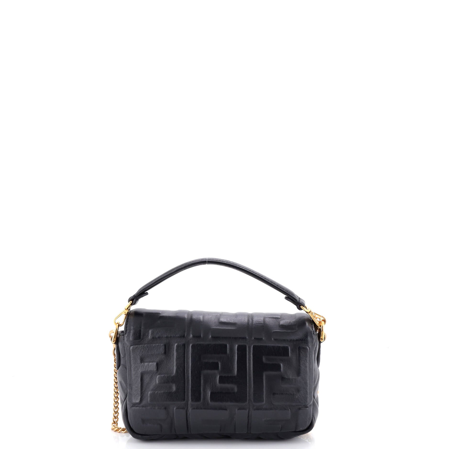 Baguette NM Bag Zucca Embossed Leather Mini