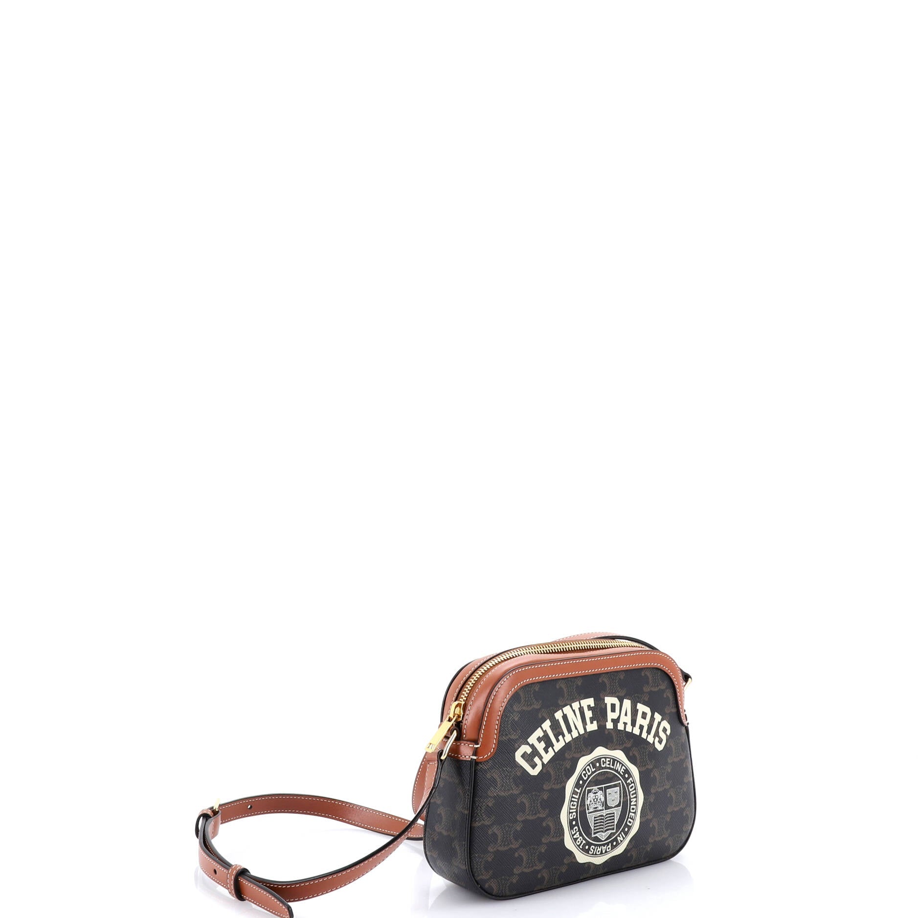 Logo Camera Bag Printed Triomphe Coated Canvas Small