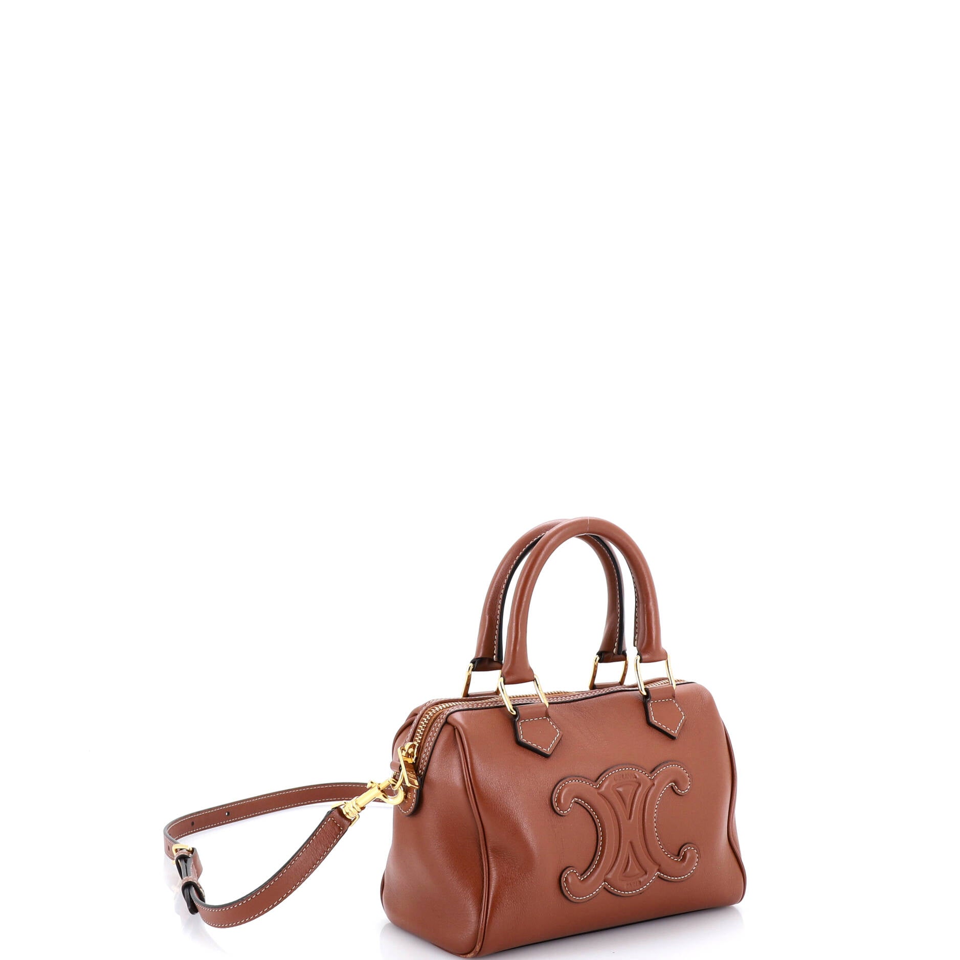 Cuir Triomphe Boston Bag Leather Small