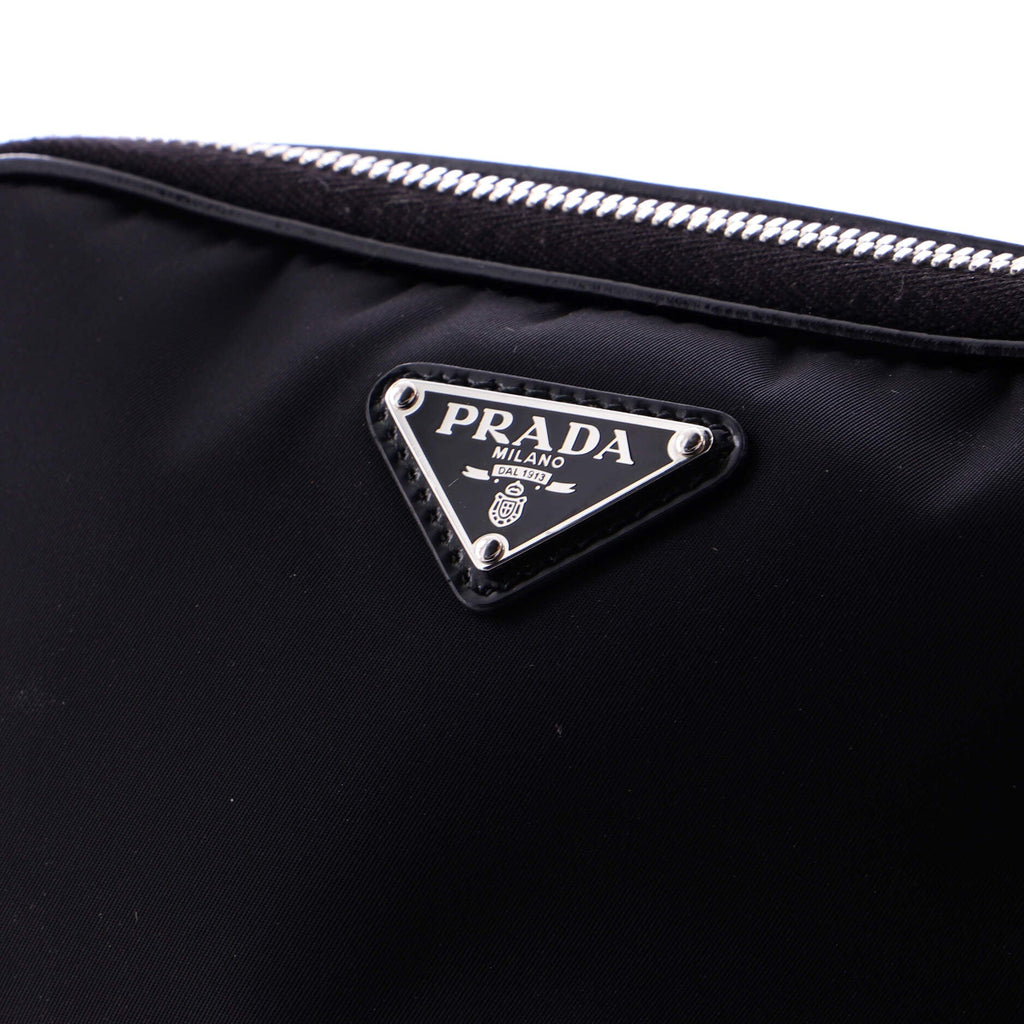 Brique Camera Crossbody Bag Tessuto and Spazzolato Leather Small