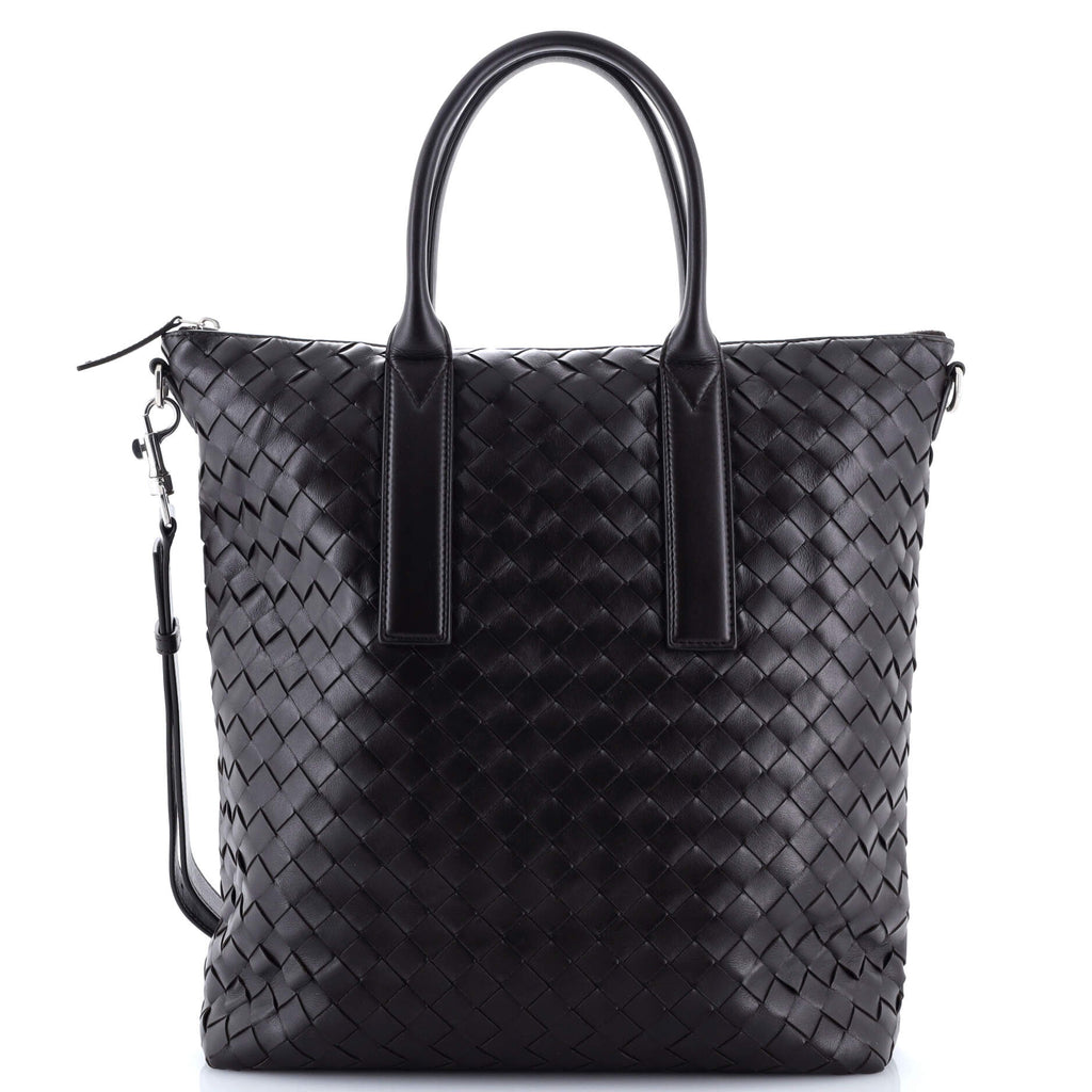 Convertible Zip Tote Intrecciato Leather North South