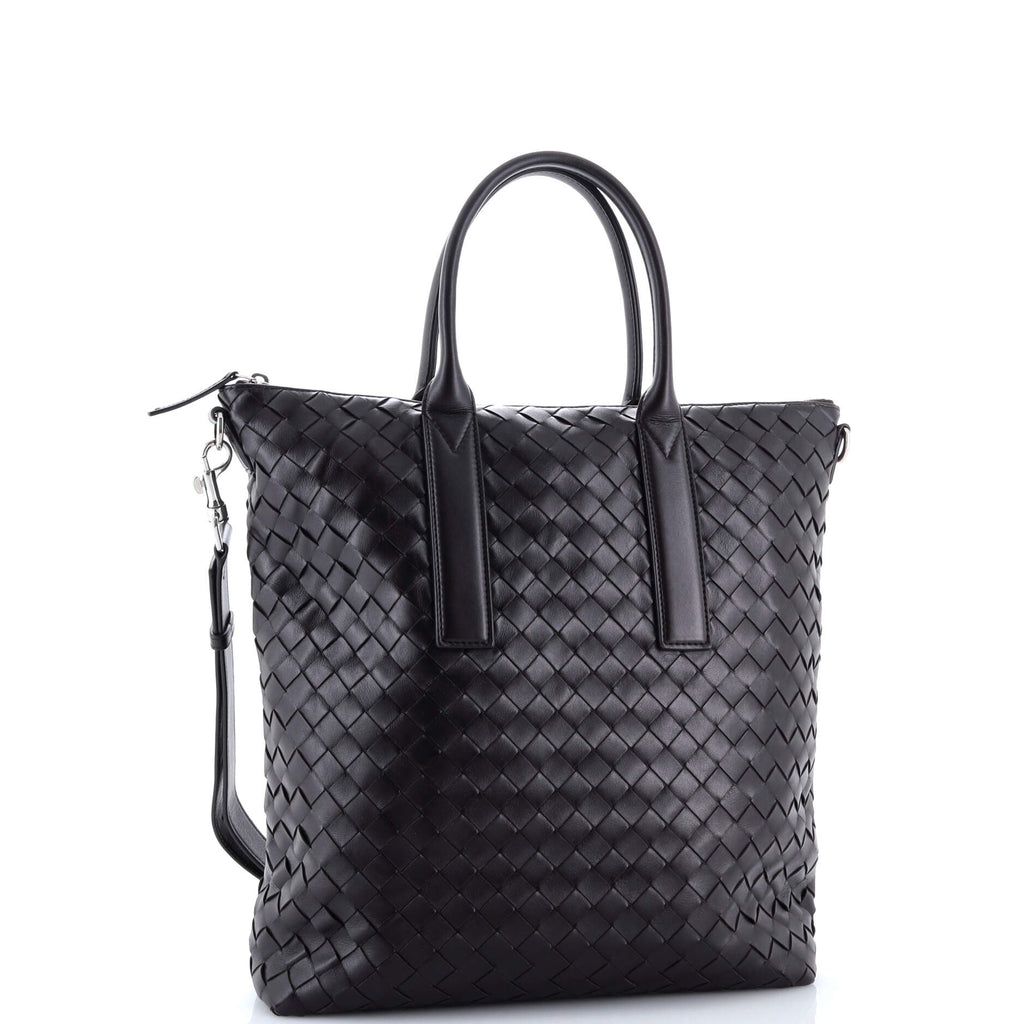 Convertible Zip Tote Intrecciato Leather North South
