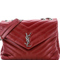 Loulou Shoulder Bag Matelasse Chevron Leather Medium