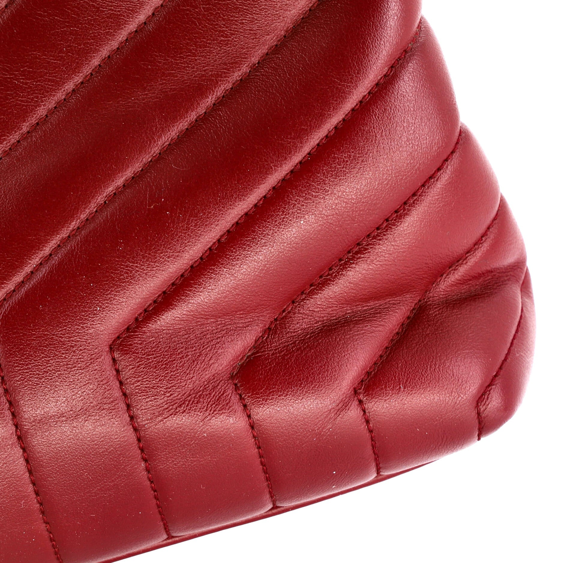 Loulou Shoulder Bag Matelasse Chevron Leather Medium