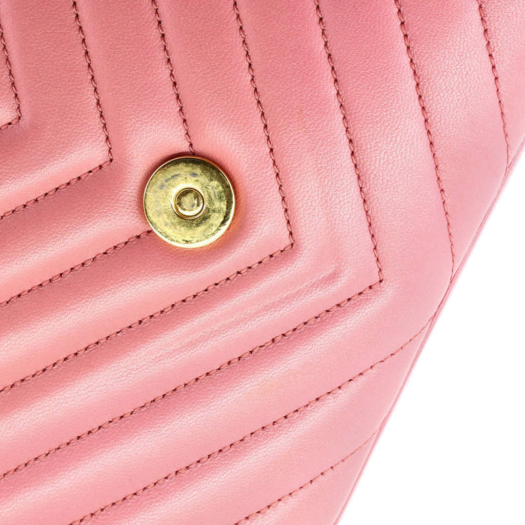Classic Monogram Envelope Satchel Matelasse Chevron Leather Medium
