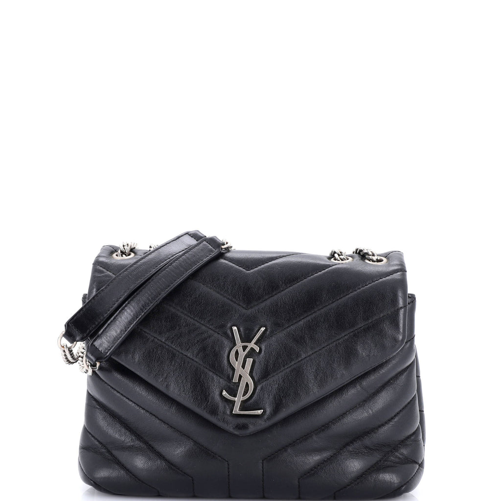 Loulou Shoulder Bag Matelasse Chevron Leather Small