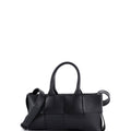 Arco Top Handle Shoulder Bag Maxi Intrecciato Leather East West