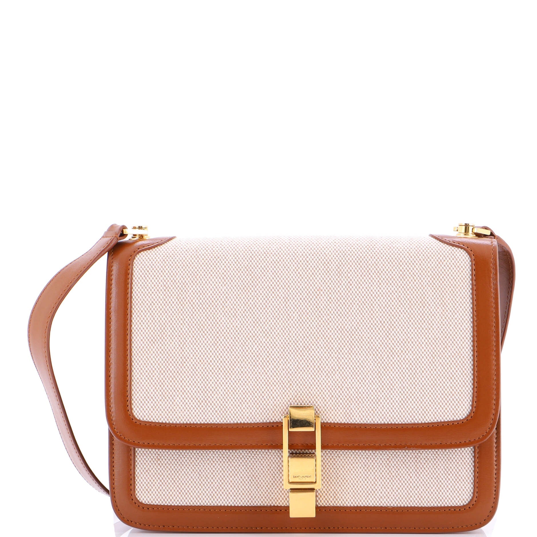Carre Satchel Canvas with Leather Medium