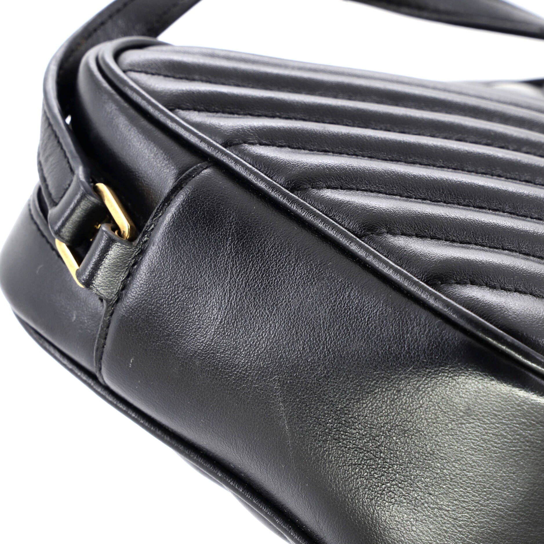 Lou Camera Bag Matelasse Chevron Leather Small