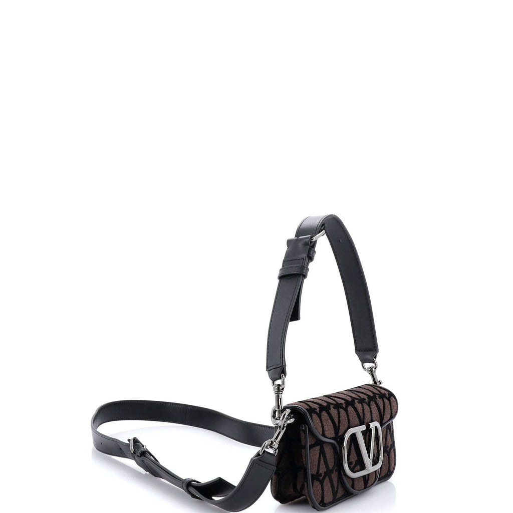 VLogo Loco Flap Shoulder Bag Toile Iconograph Fabric Small