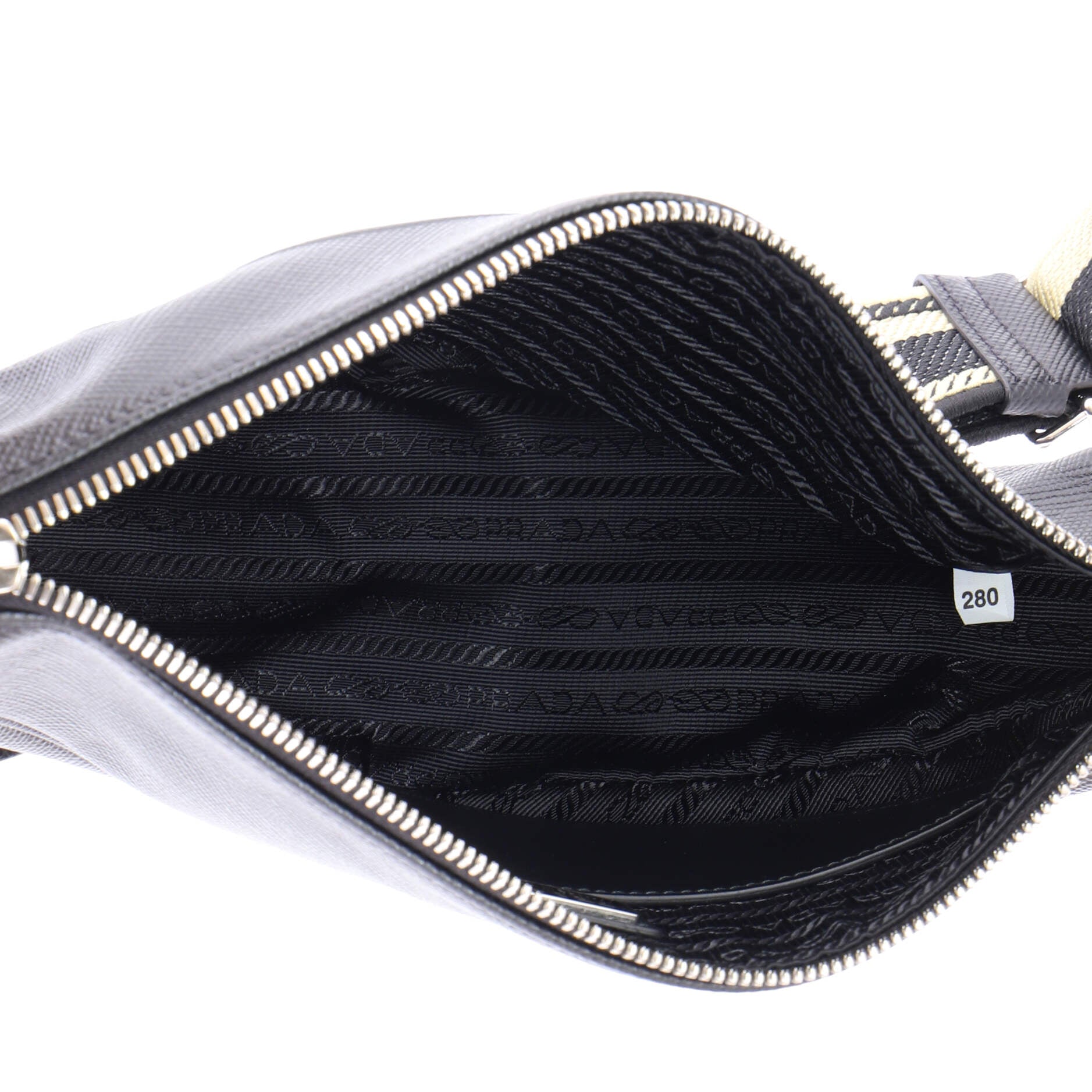 Triangle Logo Zip Crossbody Bag Soft Leather Small