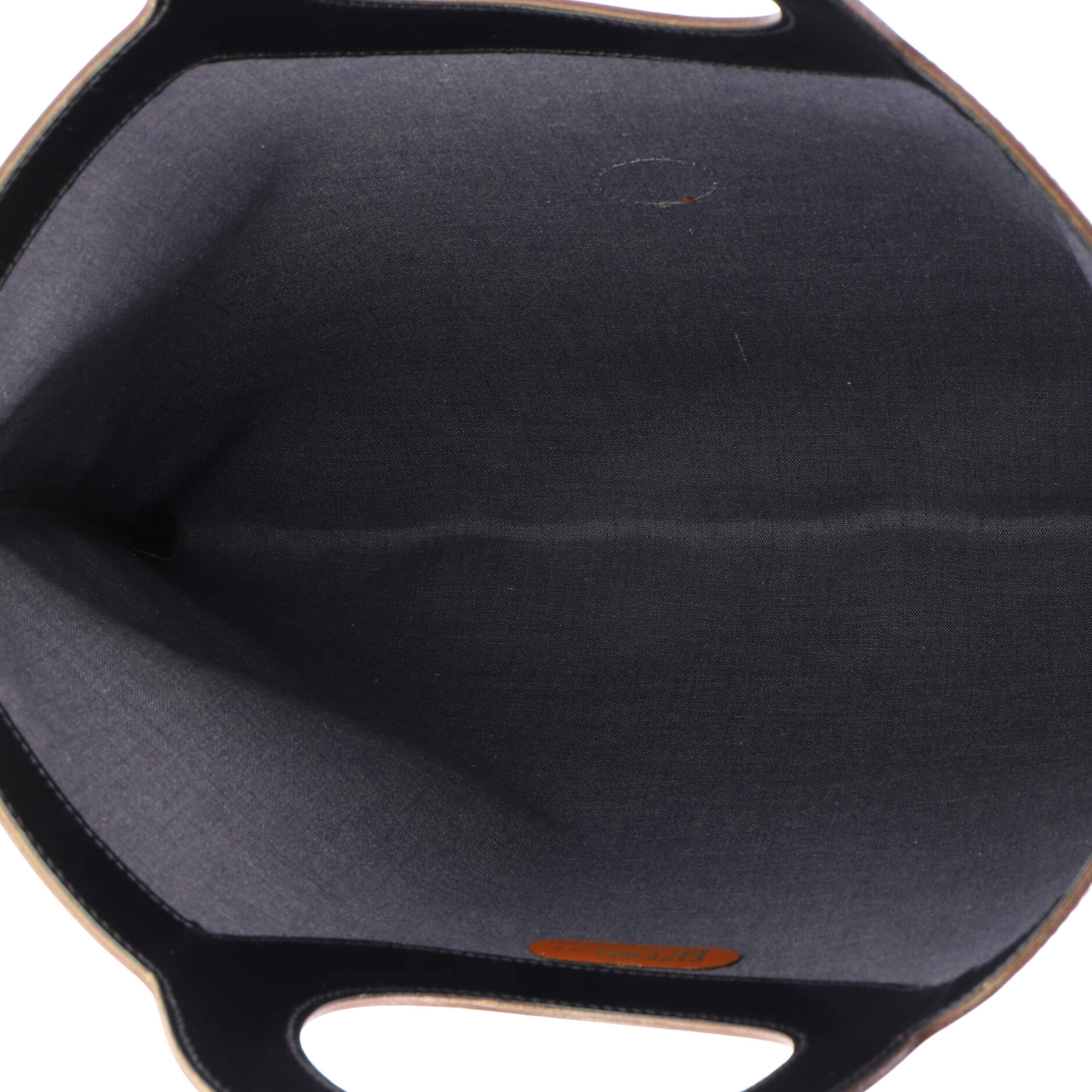 Vintage Pequin Cut Out Handle Bag Coated Canvas Large