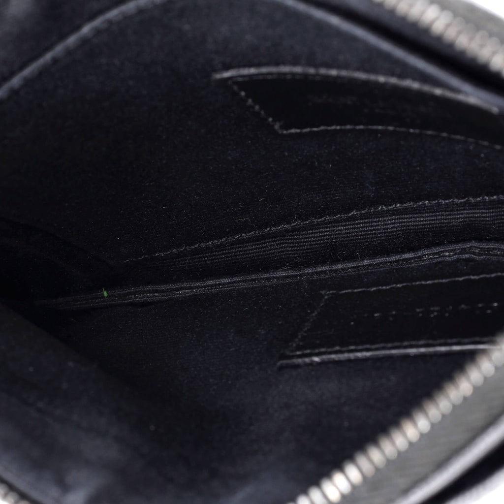 Classic Monogram Zip Bill Pouch Matelasse Chevron Leather Medium