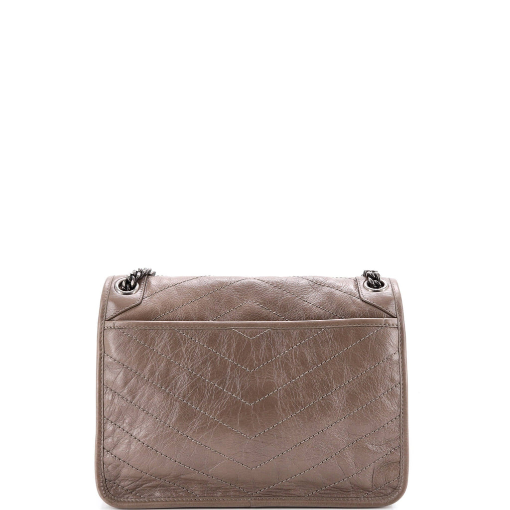Niki Chain Flap Bag Matelasse Chevron Leather Medium