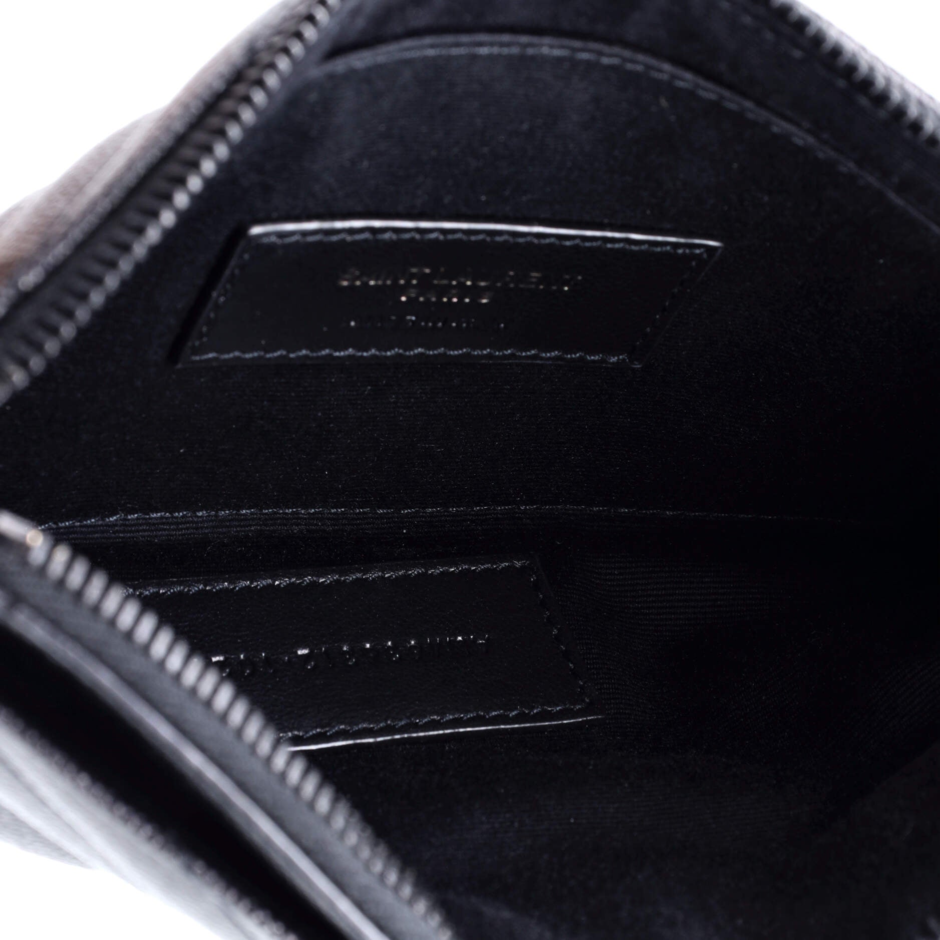 Classic Monogram Zip Bill Pouch Matelasse Chevron Leather Medium