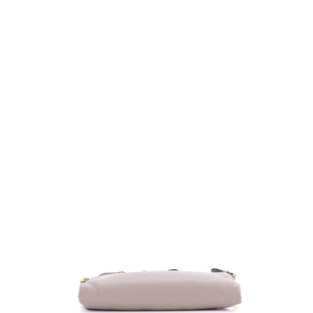Flat Zip Crossbody Bag Vitello Daino Mini