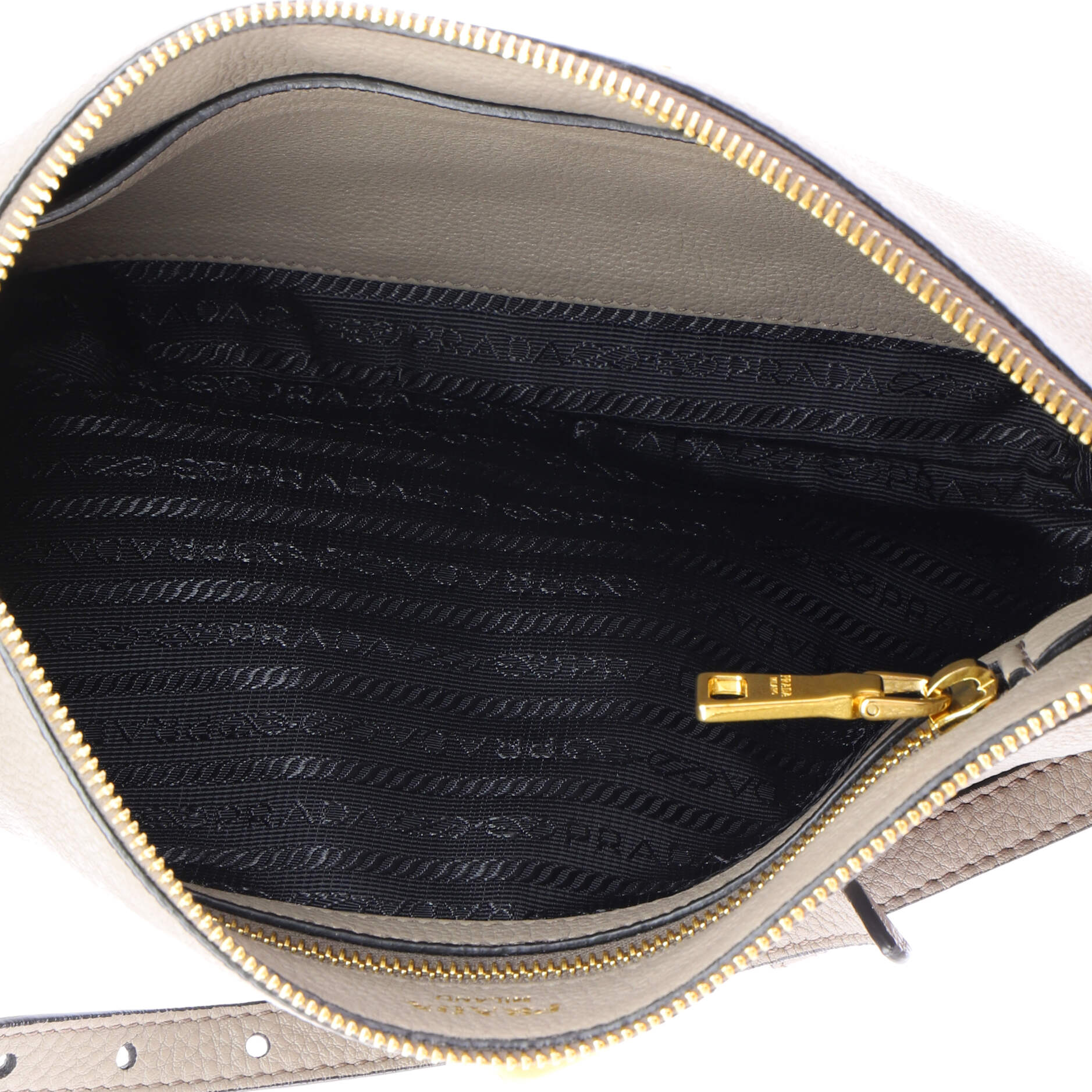 Flat Zip Crossbody Bag Vitello Daino Mini