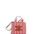 Cabas Thais Tote Triomphe Striped Canvas Small