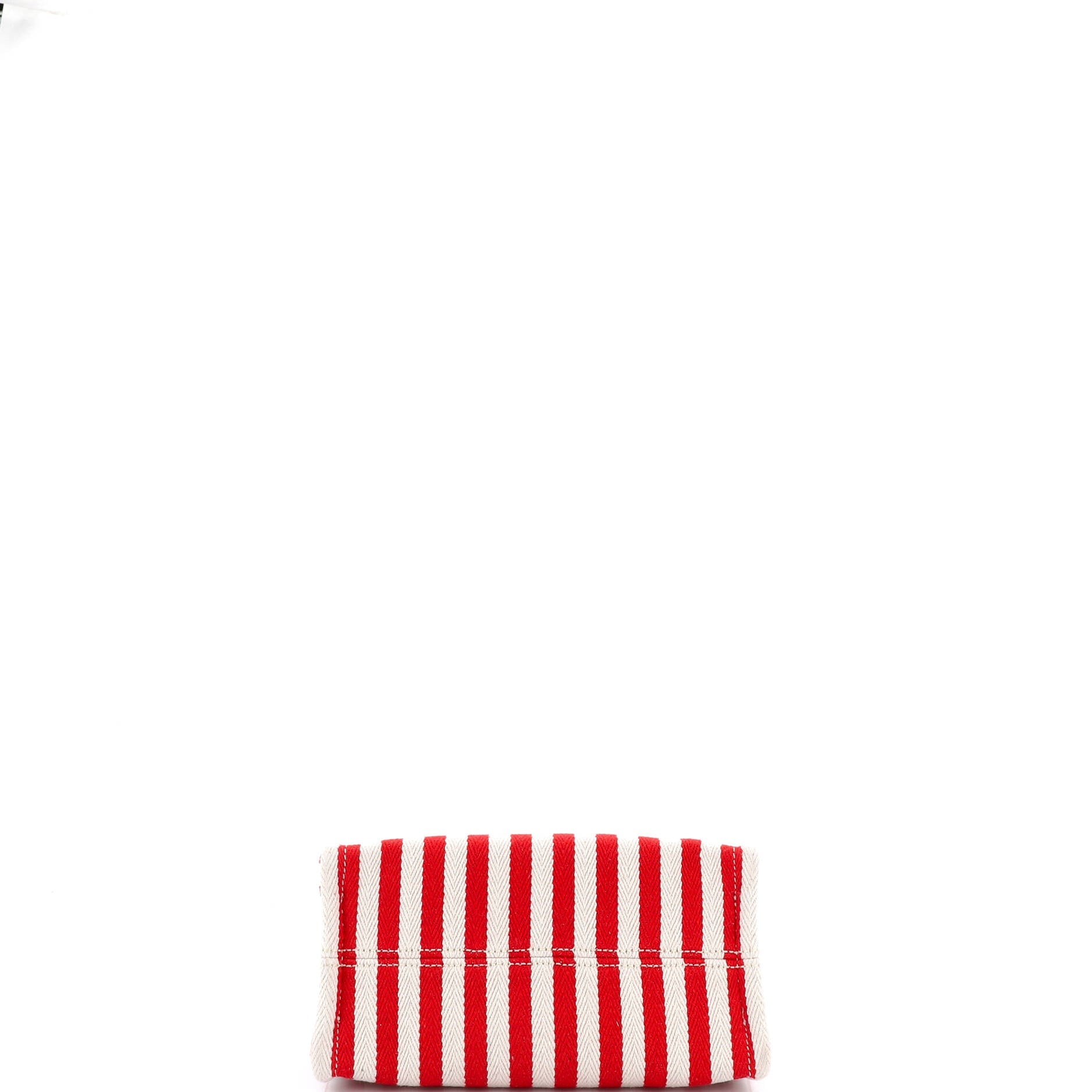 Cabas Thais Tote Triomphe Striped Canvas Small