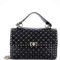 Rockstud Spike Flap Bag Quilted Leather Large