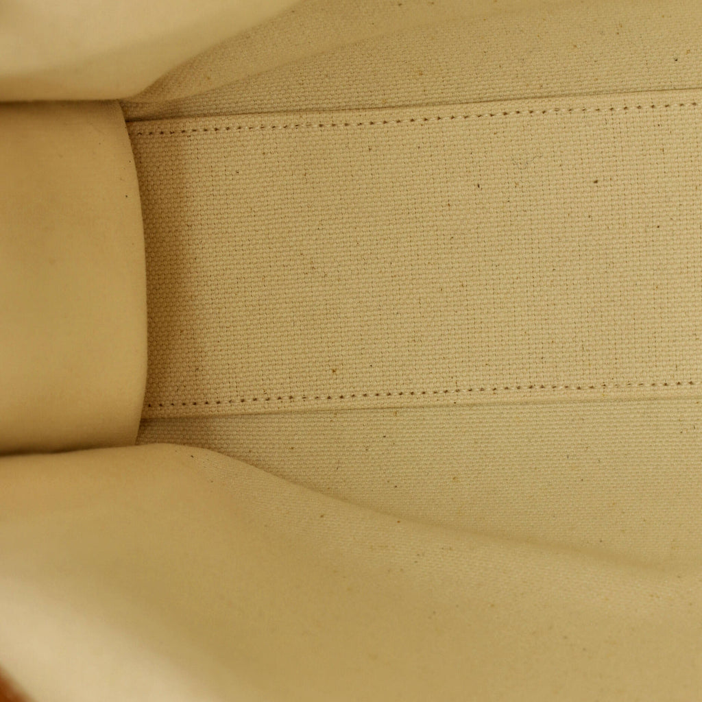 Vertical Cabas Tote Canvas with Leather Large