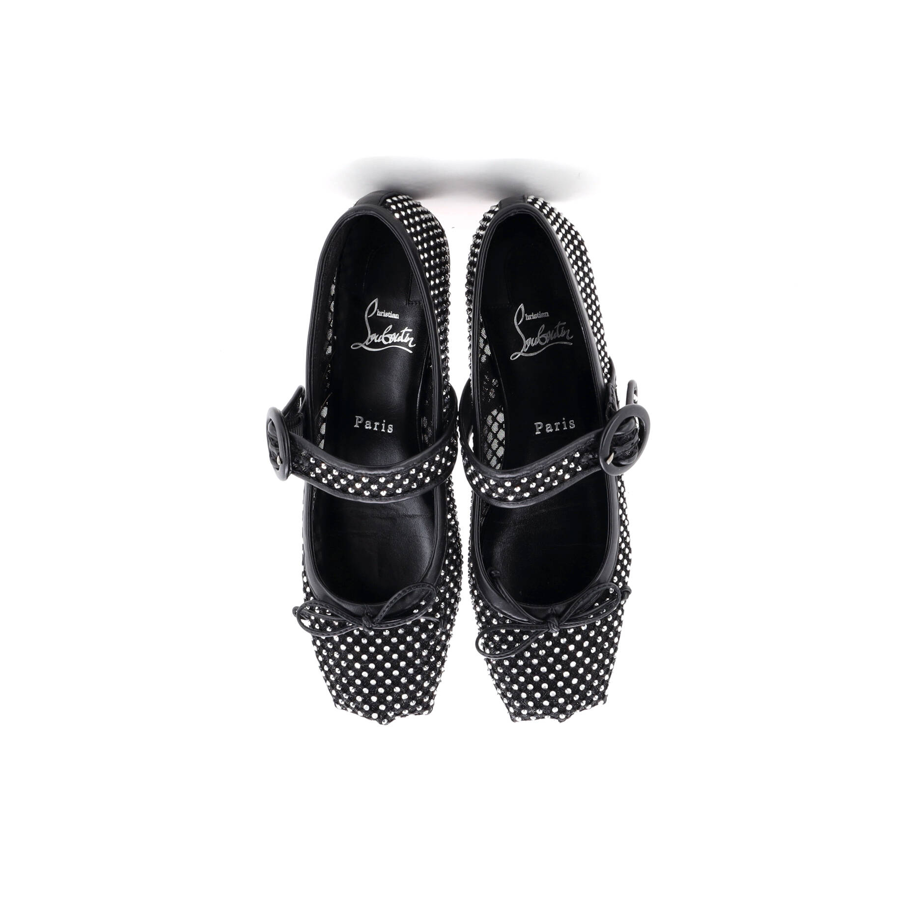 Women's Mamastrapitina Mary Jane Flats Crystal Embellished Mesh