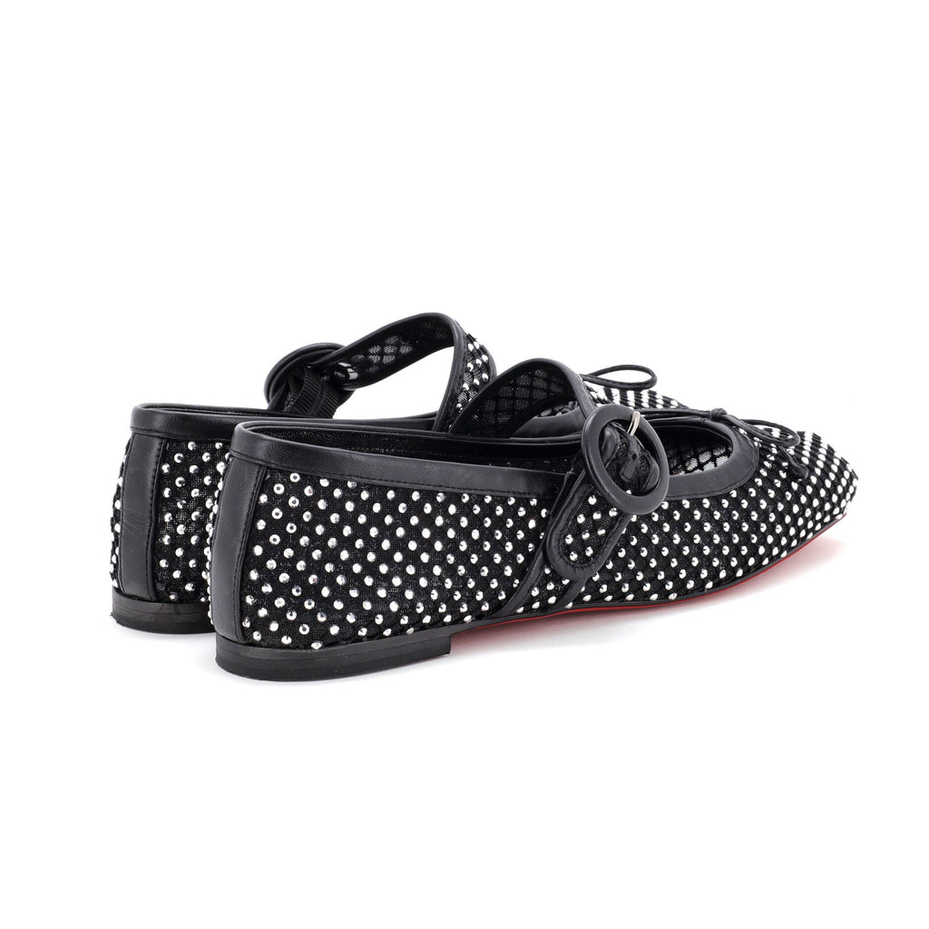 Women's Mamastrapitina Mary Jane Flats Crystal Embellished Mesh