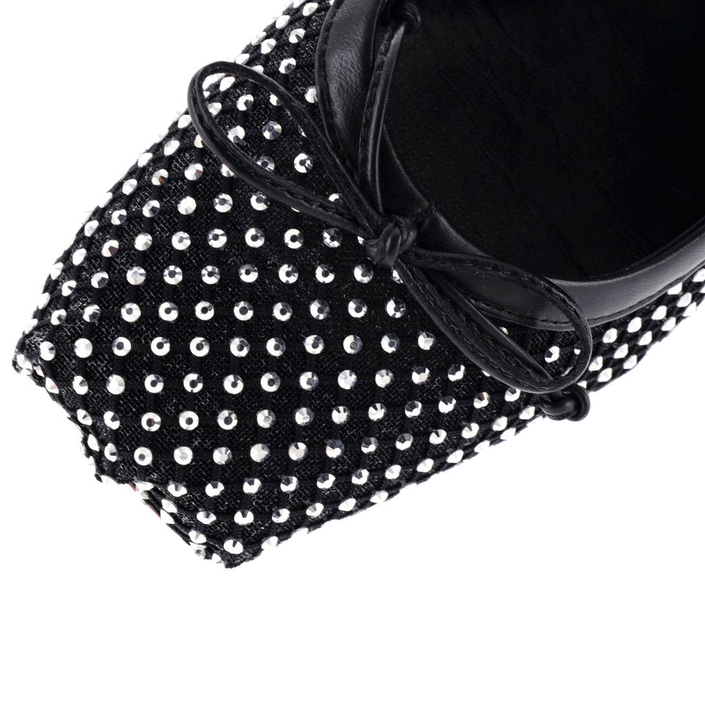 Women's Mamastrapitina Mary Jane Flats Crystal Embellished Mesh