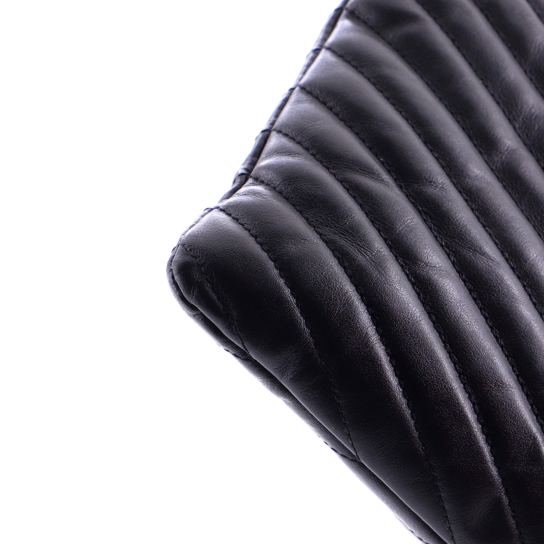 Classic Monogram Wristlet Pouch Matelasse Chevron Leather Large